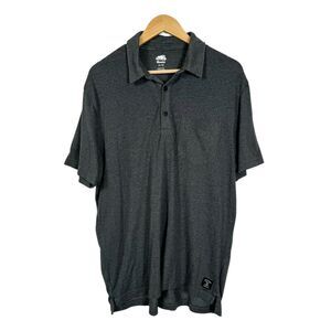 Roots Polo Shirt Men's XL Heather Gray Golf Performance‎ Short Sleeve Pullover